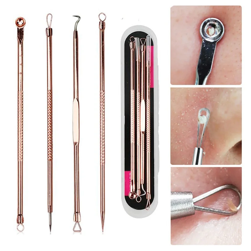 4pcs/set  Stainless Steel Blac - Luxury Skincare Acne ulasan dan harga