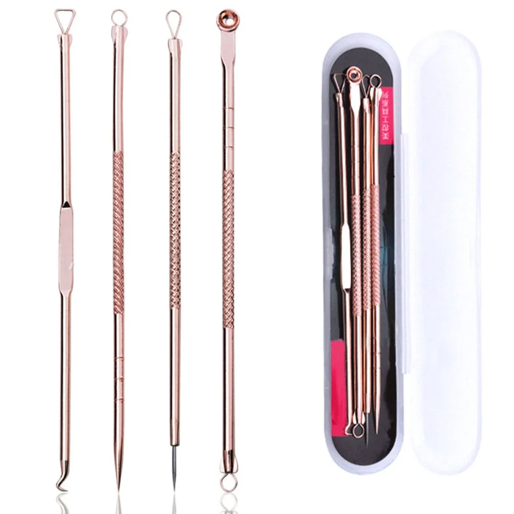 4pcs/set  Stainless Steel Blac - Luxury Skincare Acne ulasan dan harga