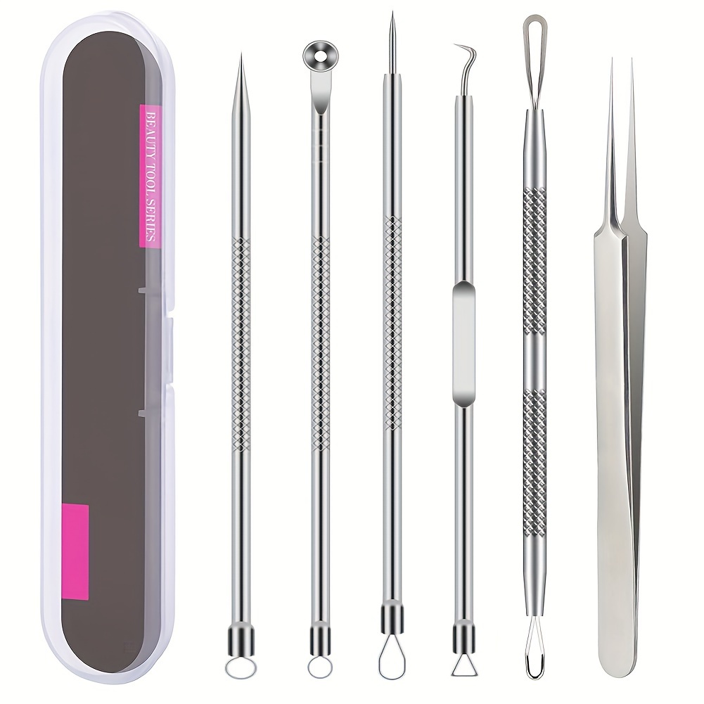 ​6Pcs Stainless Steel Blackhea - Luxury Skincare Acne ulasan dan harga
